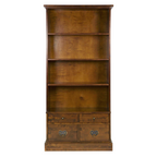 LAURA ASHLEY Garrat | 4-Drawer Single Bookcase | Dark Chestnut | Birch