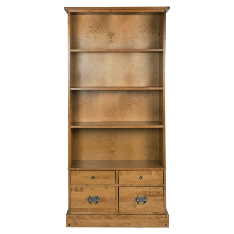 LAURA ASHLEY Garrat | 4-Drawer Single Bookcase | Honey | Birch