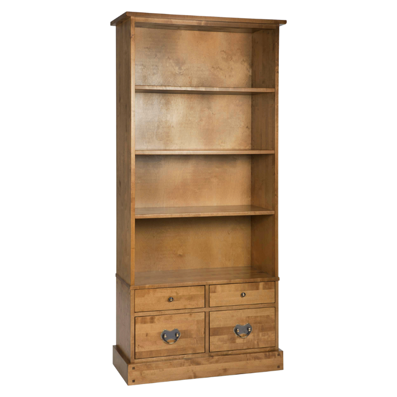 LAURA ASHLEY Garrat | 4-Drawer Single Bookcase | Honey | Birch