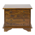 LAURA ASHLEY Garrat | 6-Drawer Side Table | Dark Chestnut | Birch