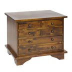 LAURA ASHLEY Garrat | 6-Drawer Side Table | Dark Chestnut | Birch