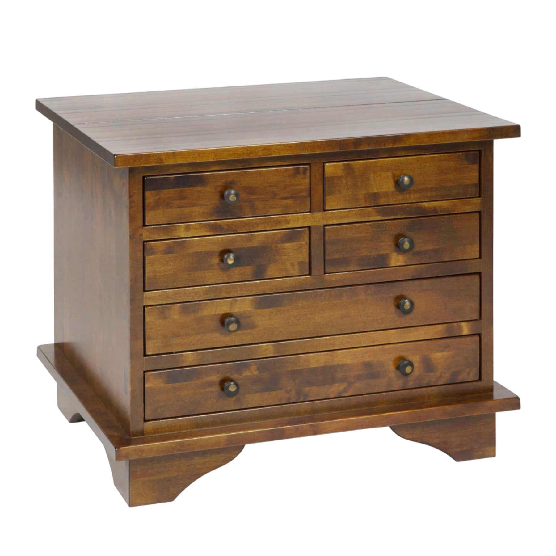 LAURA ASHLEY Garrat | 6-Drawer Side Table | Dark Chestnut | Birch