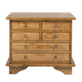 LAURA ASHLEY Garrat | 6-Drawer Side Table | Honey | Birch