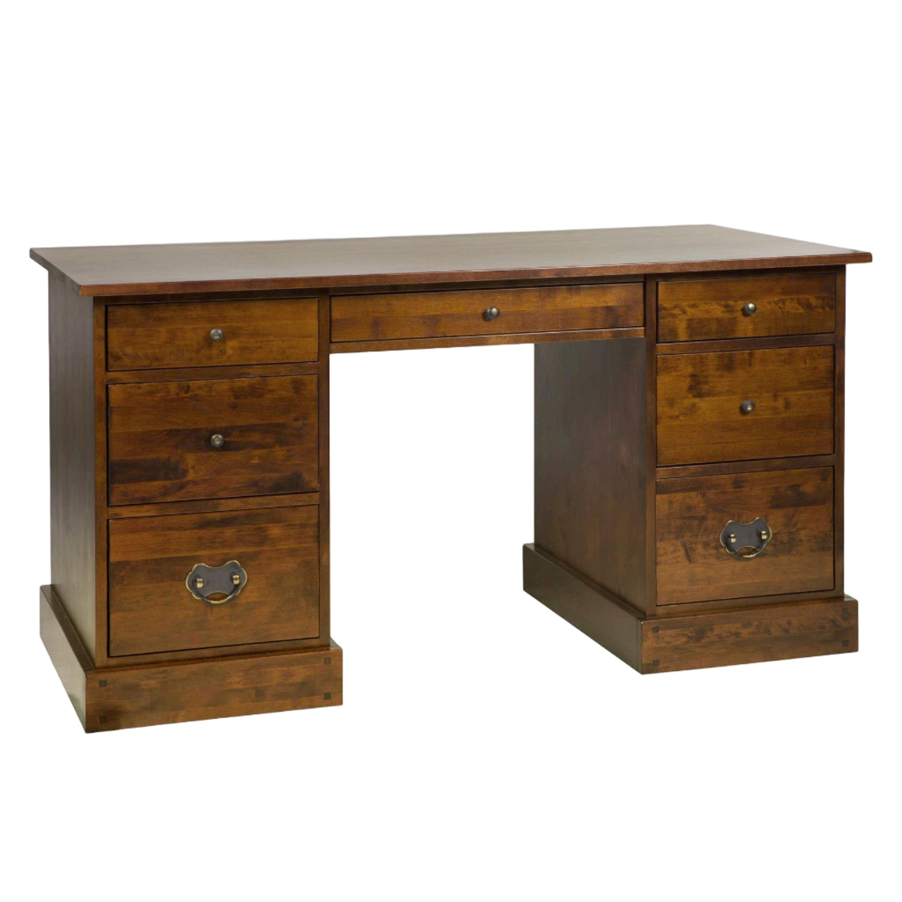 LAURA ASHLEY Garrat | 7-Drawer Desk | Dark Chestnut | Birch