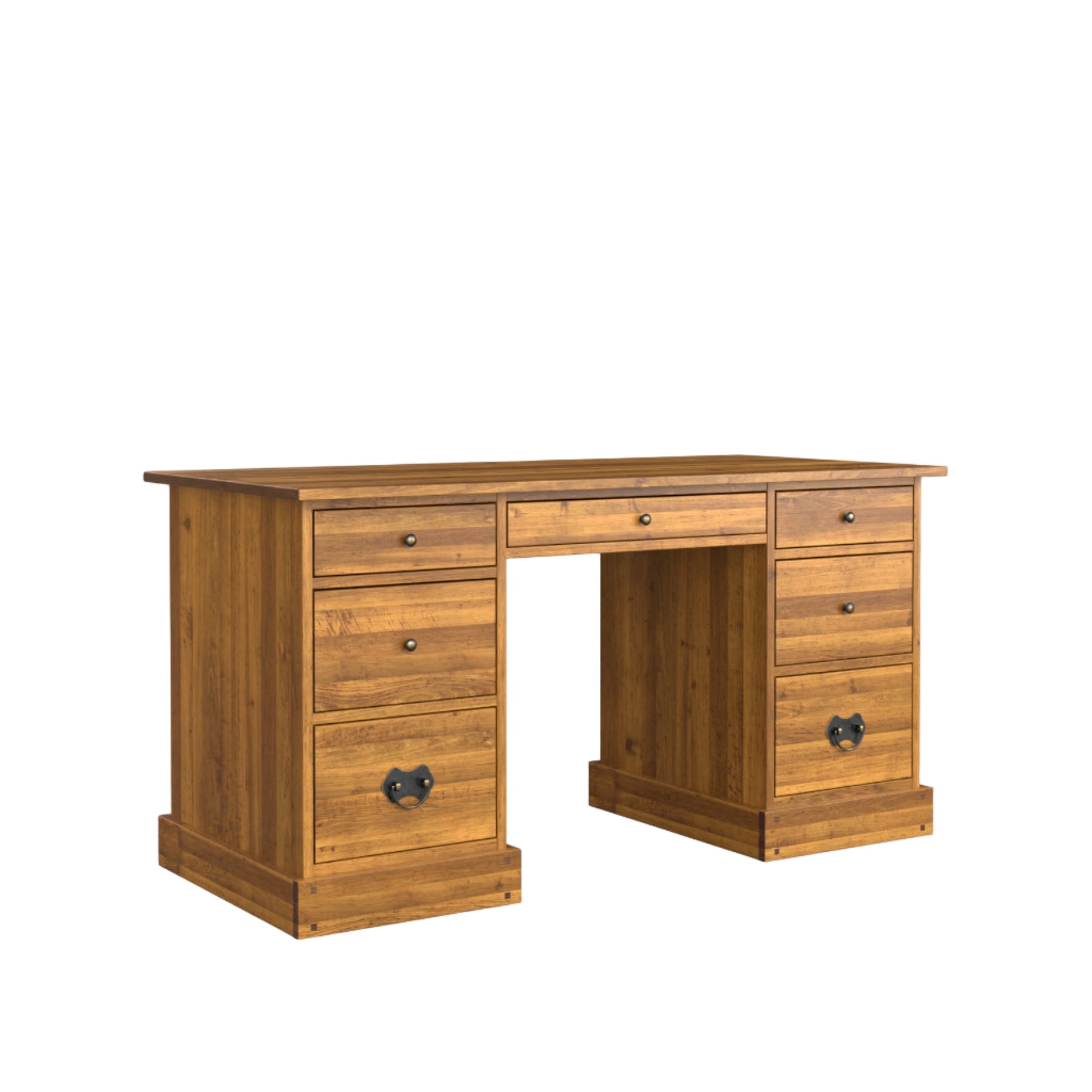 LAURA ASHLEY Garrat | 7-Drawer Desk | Honey | Birch