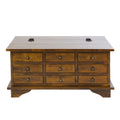 LAURA ASHLEY Garrat | 9-Drawer Coffee Table | Dark Chestnut | Birch