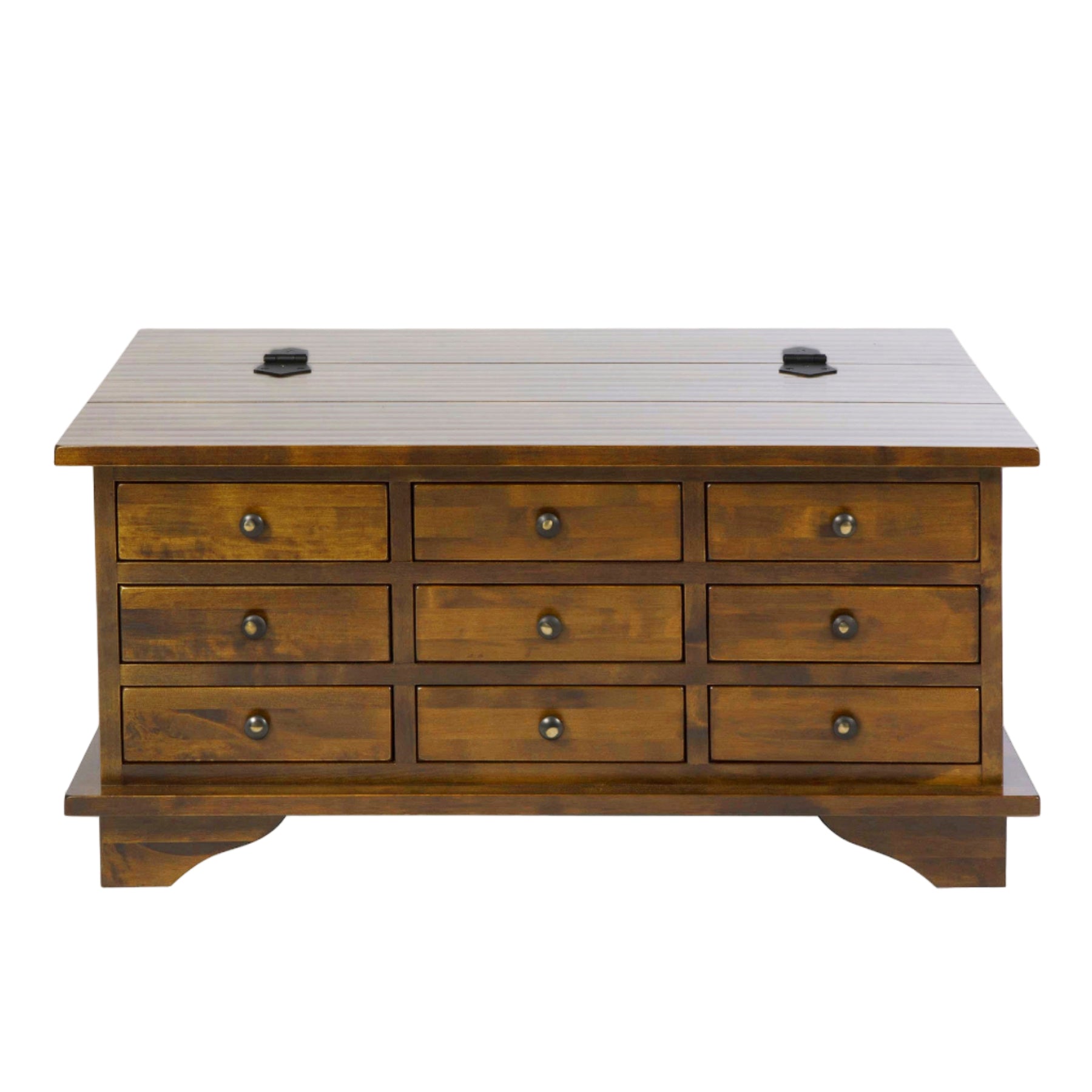 LAURA ASHLEY Garrat | 9-Drawer Coffee Table | Dark Chestnut | Birch