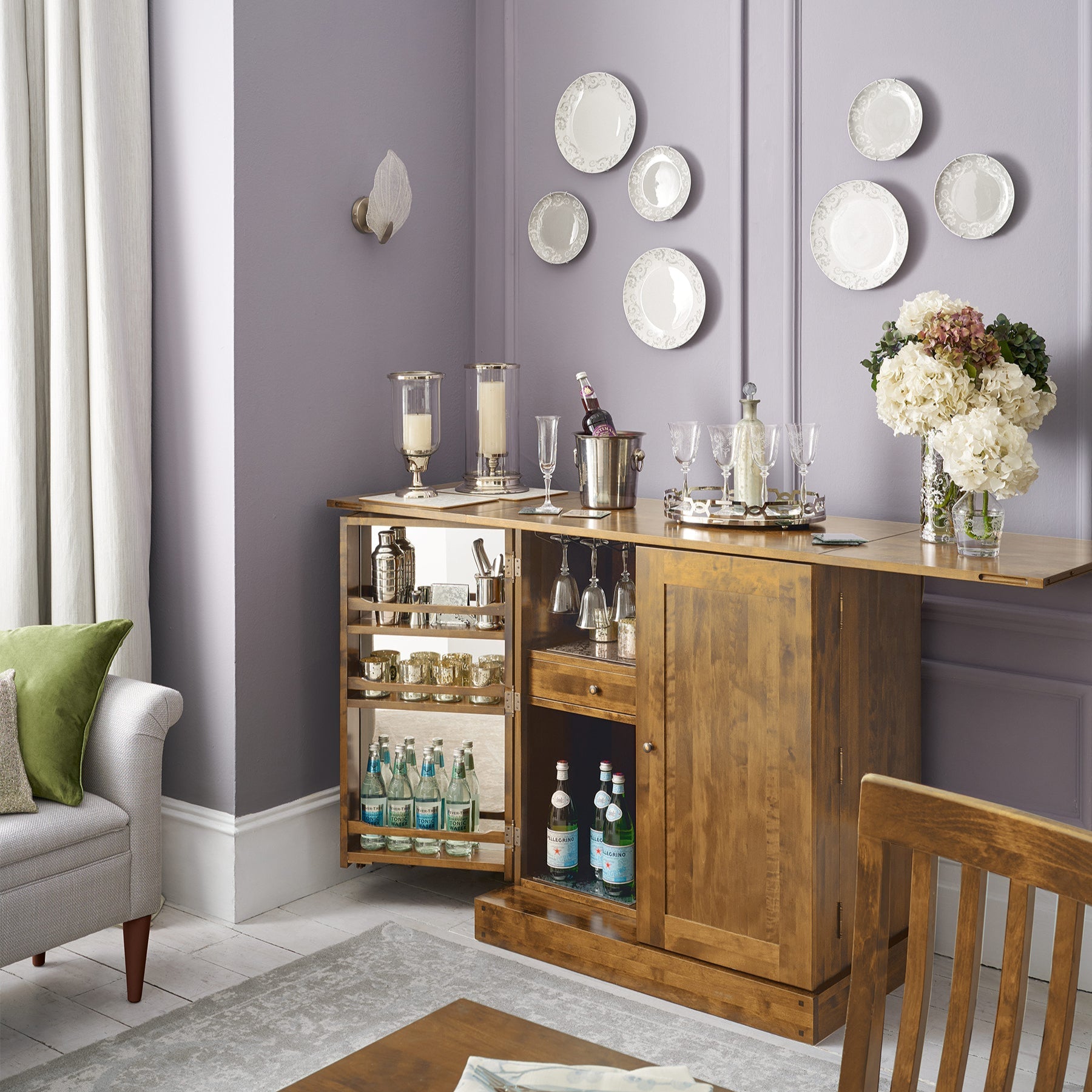 LAURA ASHLEY Garrat | Drinks Cabinet | Honey | Birch