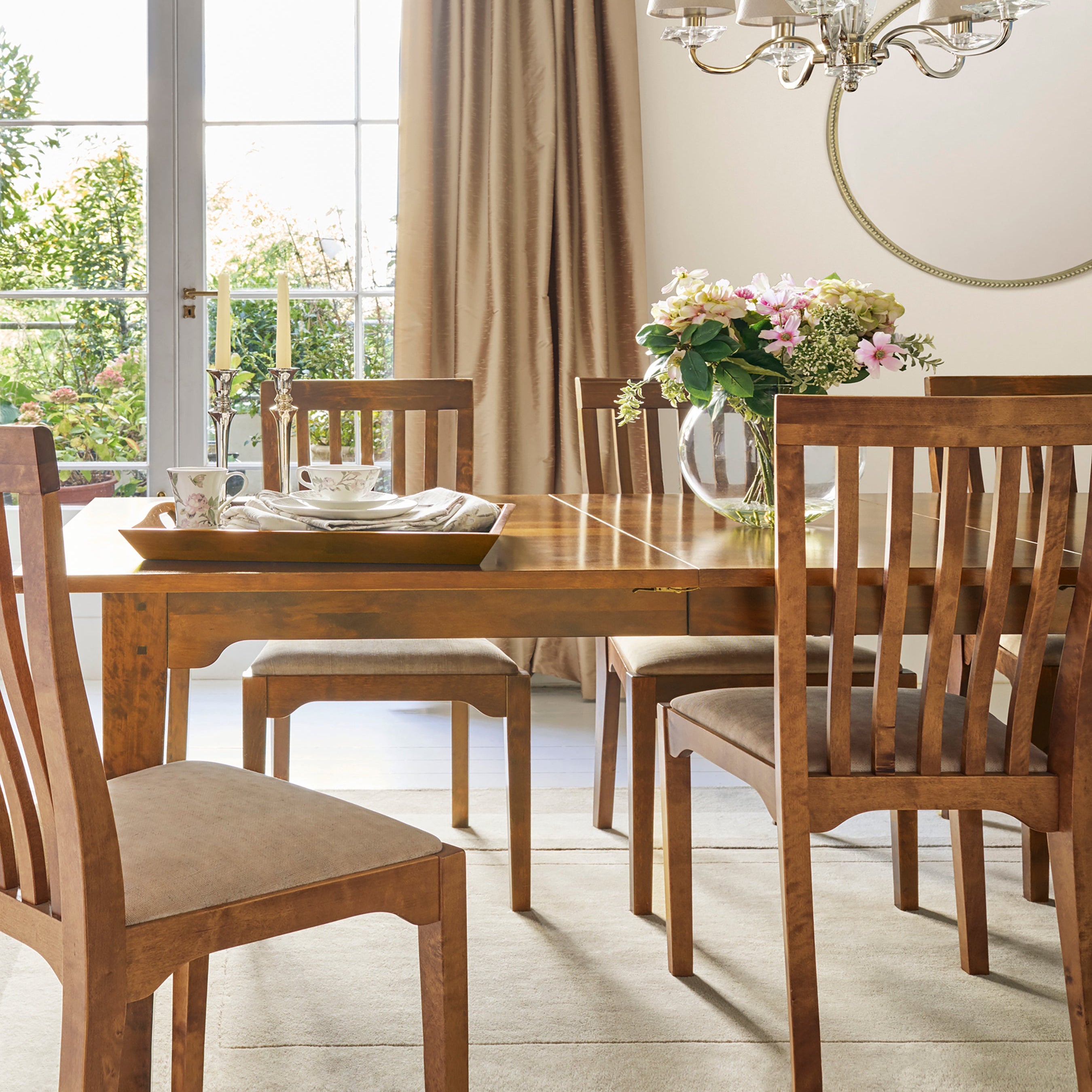 LAURA ASHLEY Garrat | Extending Dining Table | Honey | Birch