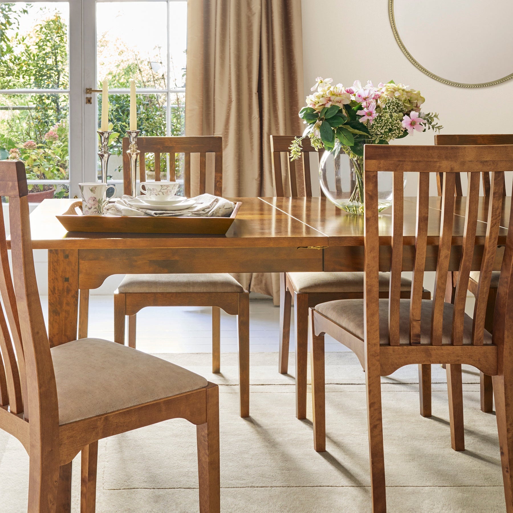 LAURA ASHLEY Garrat | Pair of Dining Chairs | Honey | Birch