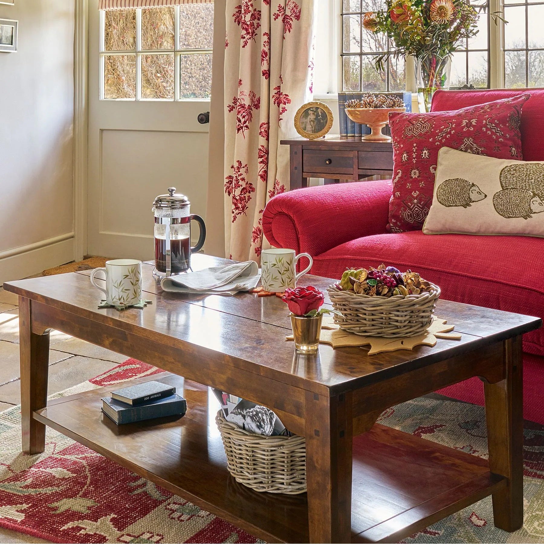 LAURA ASHLEY Garrat | Rectangular Coffee Table | Dark Chestnut | Birch