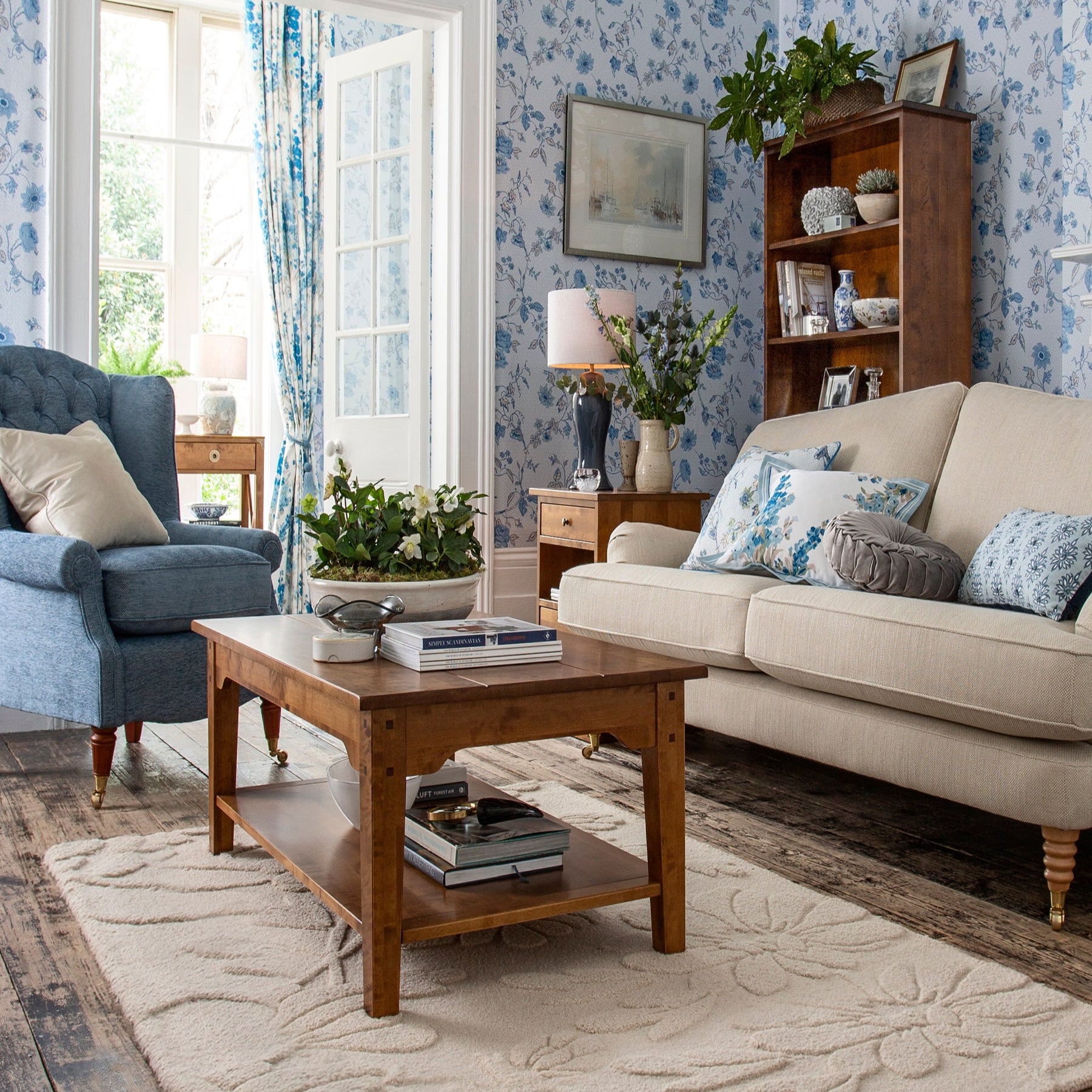 LAURA ASHLEY Garrat | Rectangular Coffee Table | Dark Chestnut | Birch