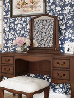 LAURA ASHLEY Montpellier Walnut Dressing Table Mirror in Solid Wood, 60 x 55 x 12 cm