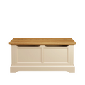 LAURA ASHLEY Oakham Solid Oak Blanket Box in Cream 1
