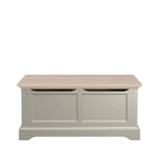 LAURA ASHLEY Oakham Solid Oak Blanket Box in Pale French Grey  2