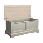 LAURA ASHLEY Oakham Solid Oak Blanket Box in Pale French Grey 5