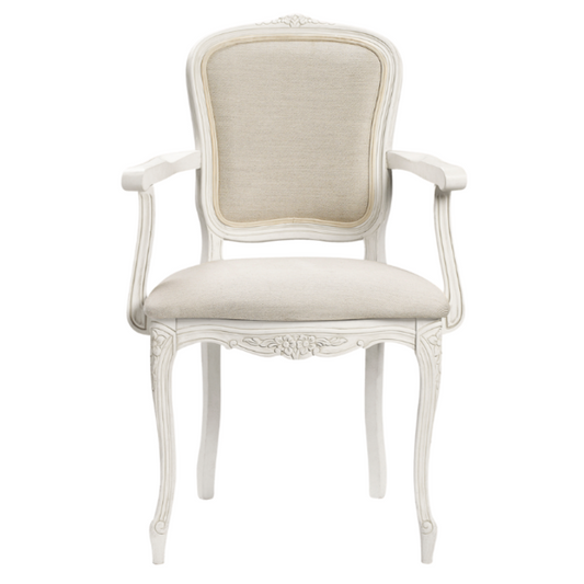 LAURA ASHLEY Provençale Carver Chair in Laura Ashley "Adele" Fabric, Dove Grey 1