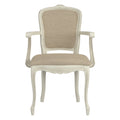 LAURA ASHLEY Provençale Carver Chair in Laura Ashley "Linen Plain" fabric, Ivory 5