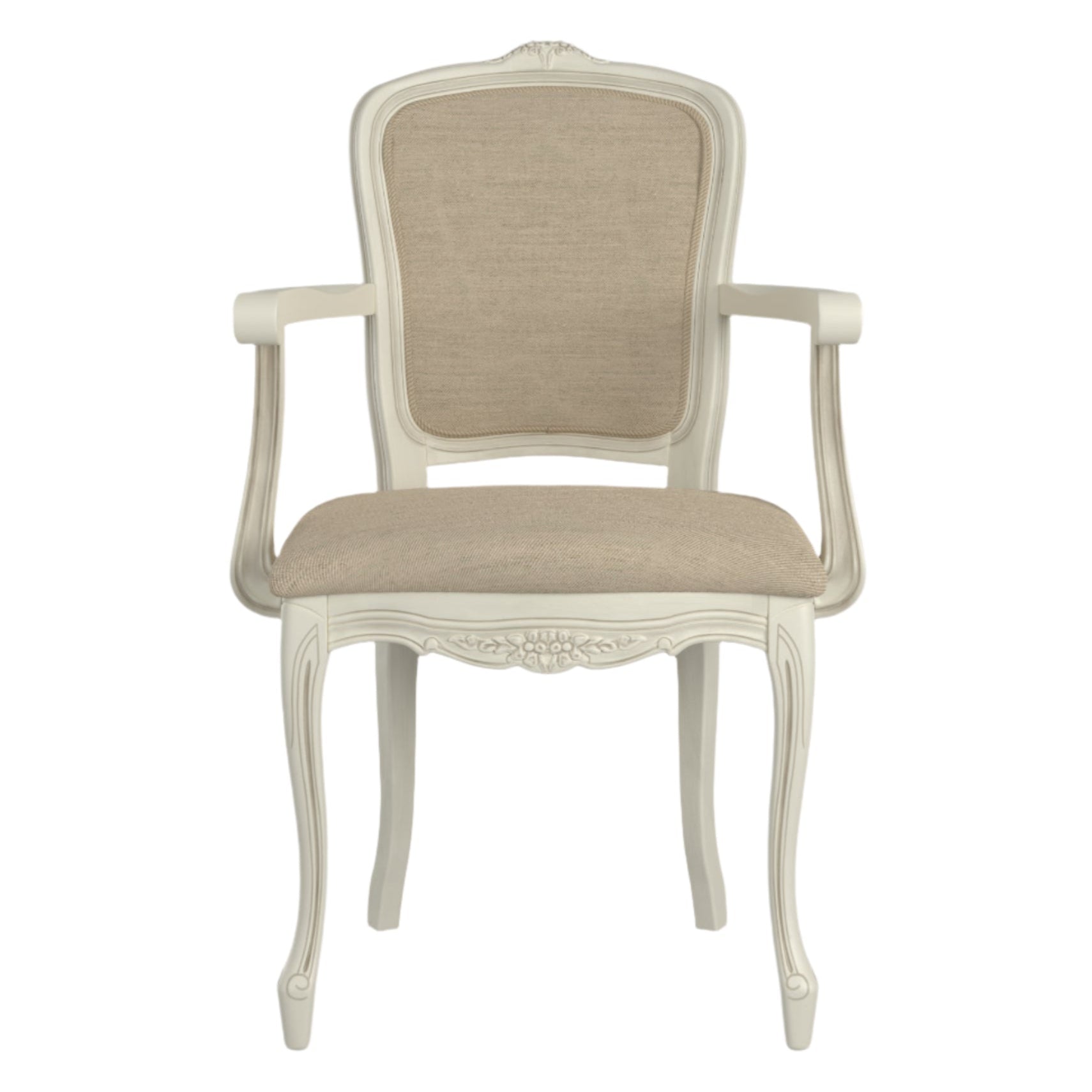 LAURA ASHLEY Provençale Carver Chair in Laura Ashley "Linen Plain" fabric, Ivory 5