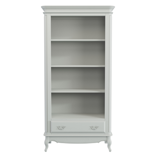 LAURA ASHLEY Provençale Freestanding 1-Drawer Bookcase in Dove Grey