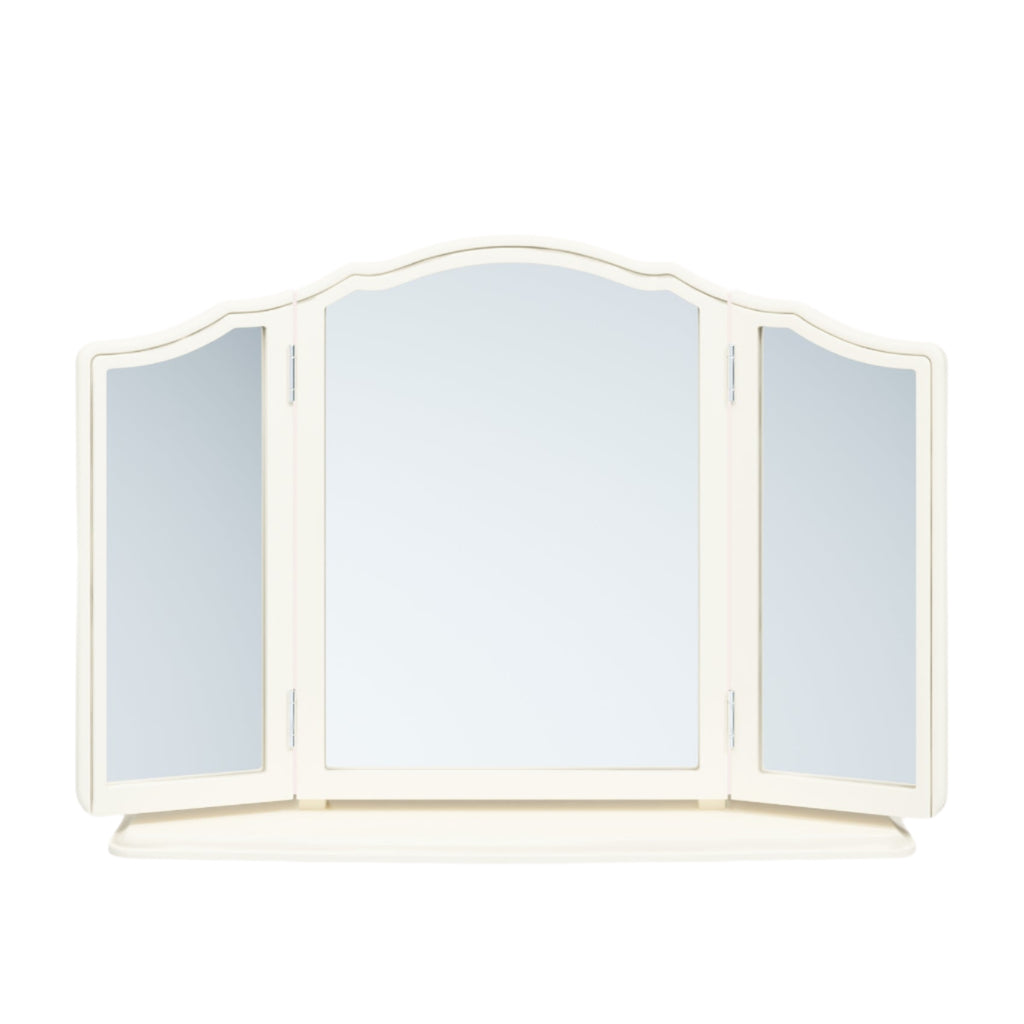 LAURA ASHLEY Provençale Ivory Dressing Table Mirror in Solid Wood, 80 x 60 x 17 cm