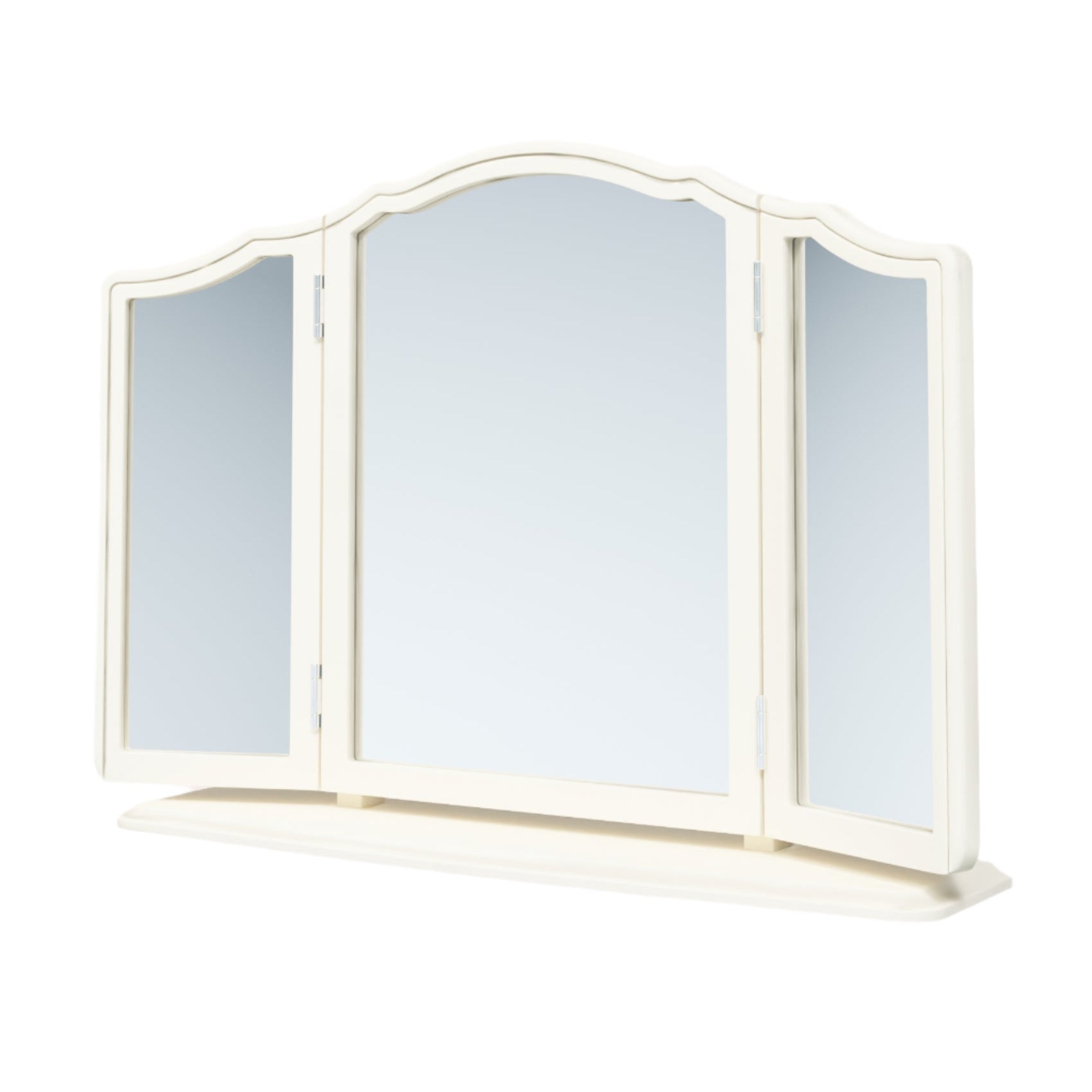 LAURA ASHLEY Provençale Ivory Dressing Table Mirror in Solid Wood, 80 x 60 x 17 cm