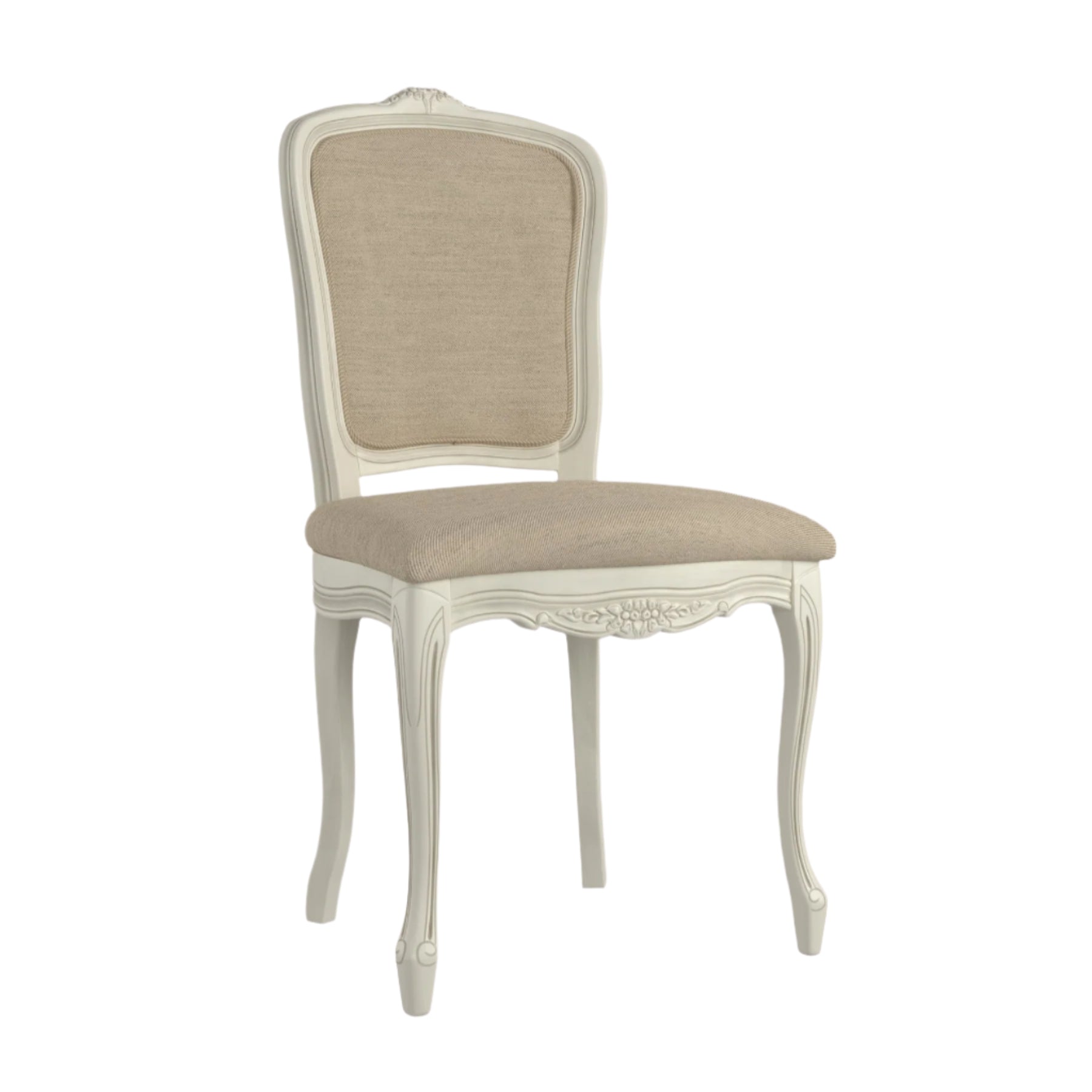 LAURA ASHLEY Provençale Pair of Dining Chairs in Laura Ashley "Linen Plain" Fabric, Ivory 5
