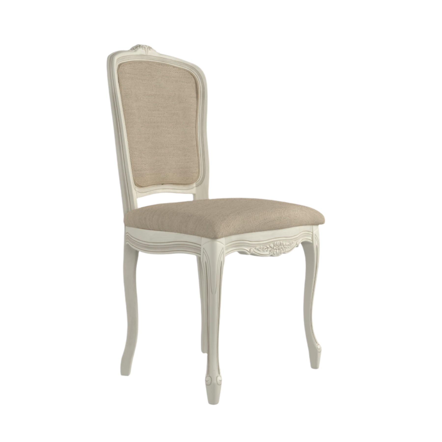 LAURA ASHLEY Provençale Pair of Dining Chairs in Laura Ashley "Linen Plain" Fabric, Ivory 8
