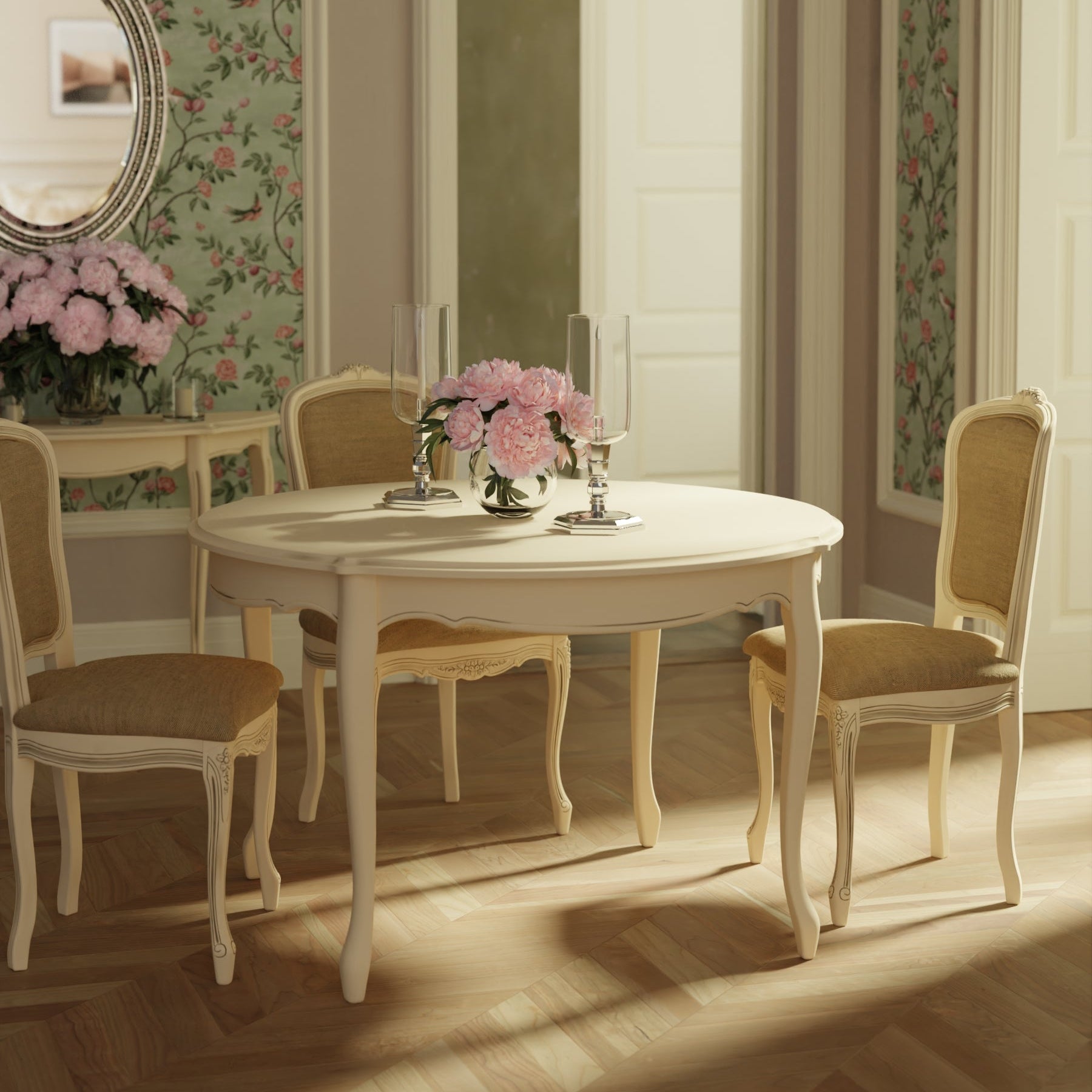 LAURA ASHLEY Provençale Round Dining Table, Ivory 2