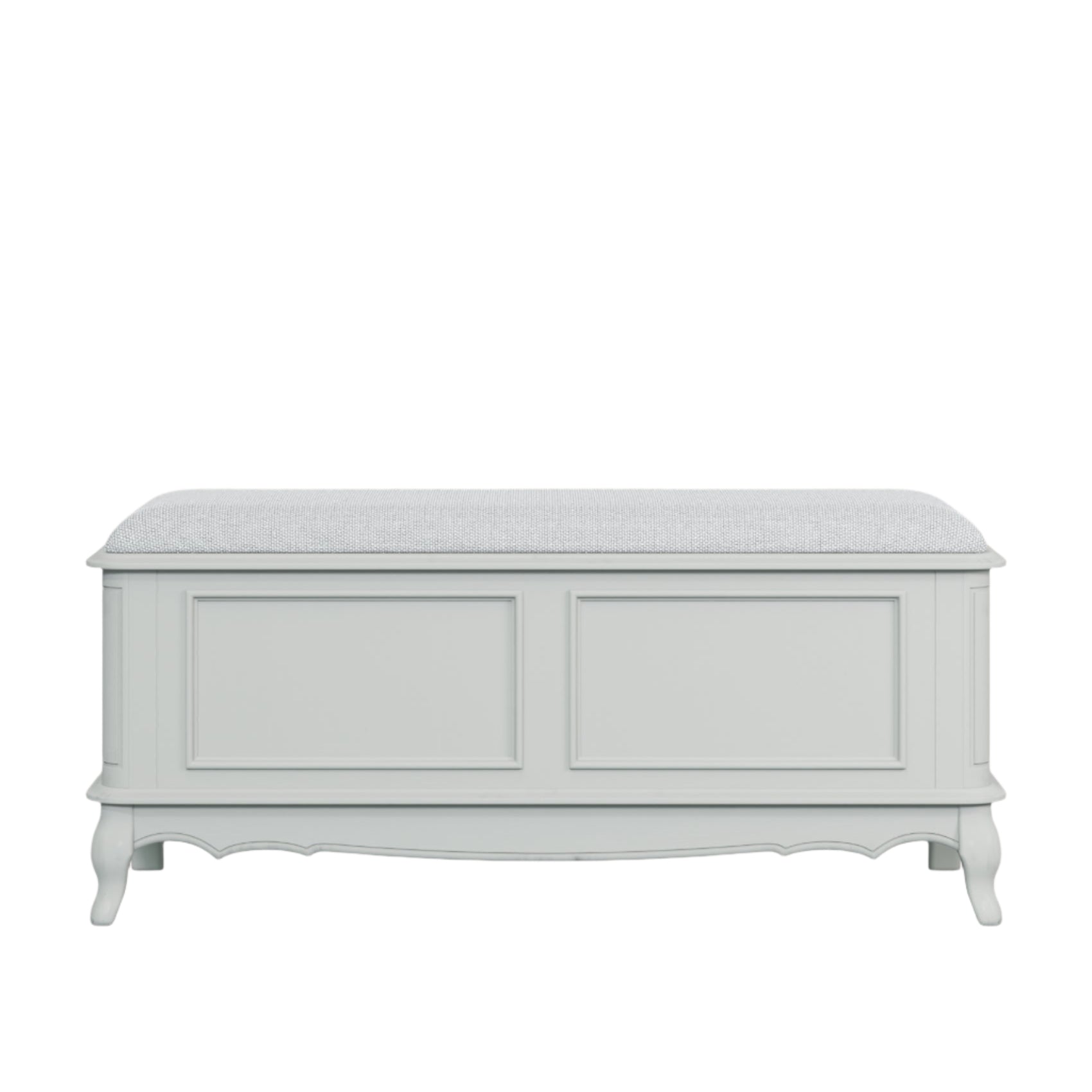 LAURA ASHLEY Provençale Solid Wood Blanket Box in Dove Grey 1