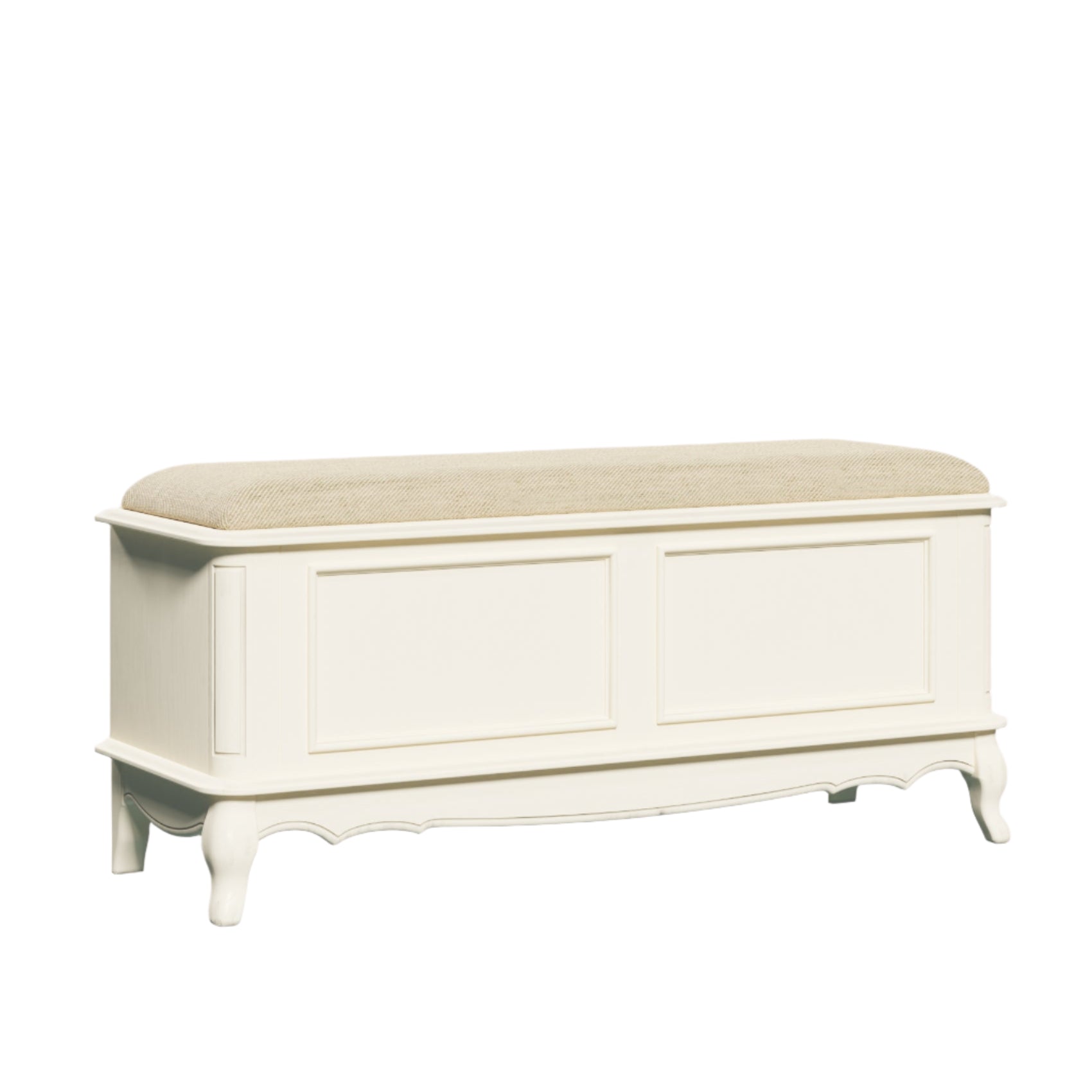 LAURA ASHLEY Provençale Solid Wood Blanket Box in Ivory 3