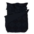 LINEN HOUSE Adalyn Aztec Tufted 100% Cotton SINGLE Duvet Cover Set, Indigo - Regina Luxury Interiors
