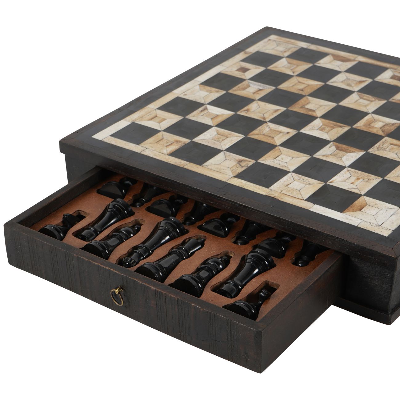 LIBRA INTERIORS Heritage Luxury Chess Set with Drawer