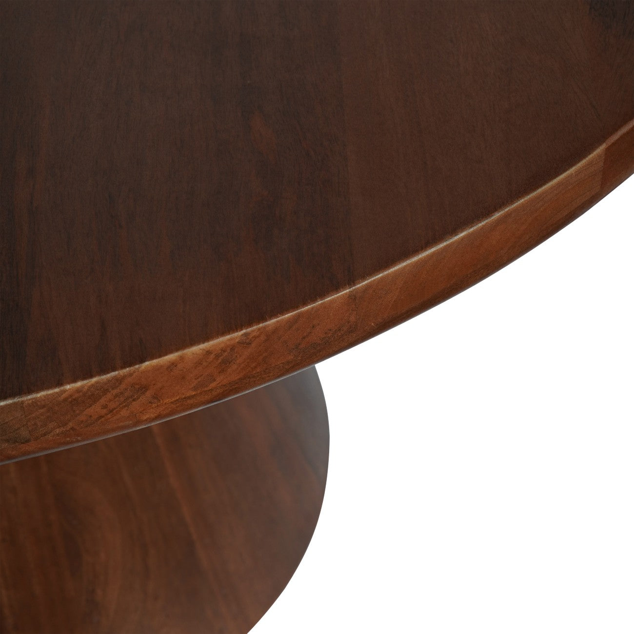 LIBRA INTERIORS Monterey Round Wooden Dining Table in Mango Wood