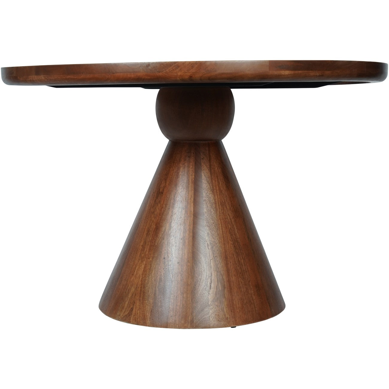LIBRA INTERIORS Monterey Round Wooden Dining Table in Mango Wood