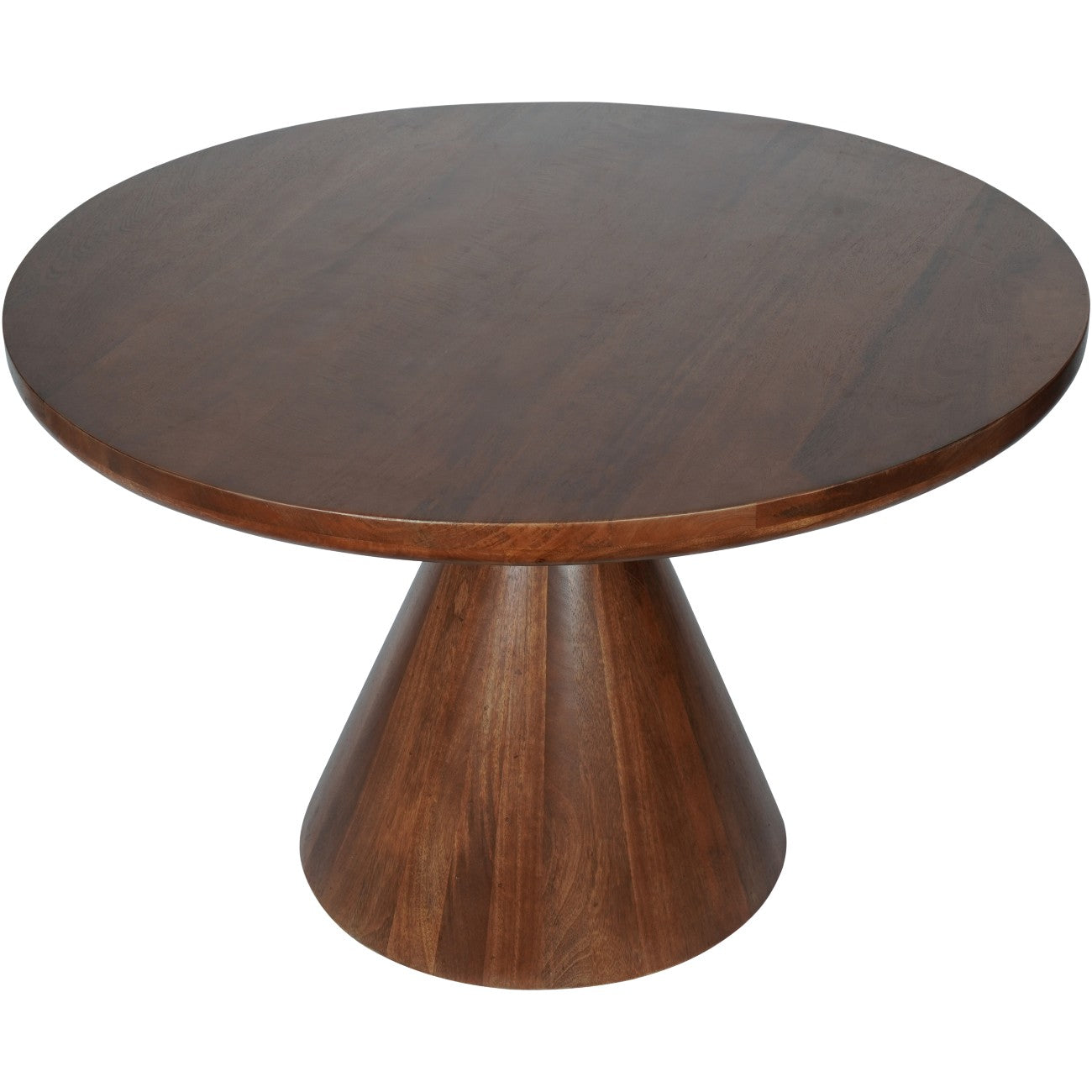 LIBRA INTERIORS Monterey Round Wooden Dining Table in Mango Wood