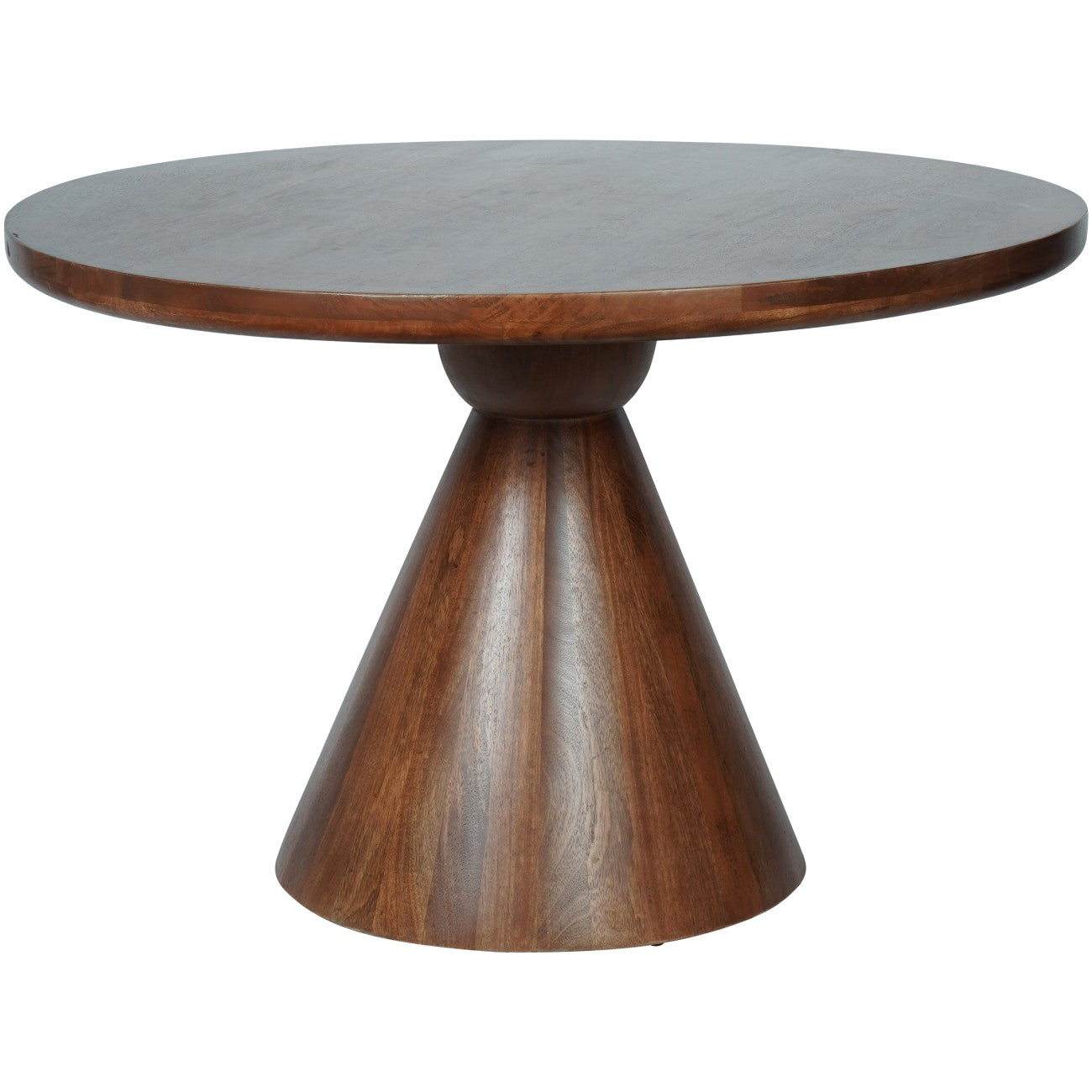 LIBRA INTERIORS Monterey Round Wooden Dining Table in Mango Wood