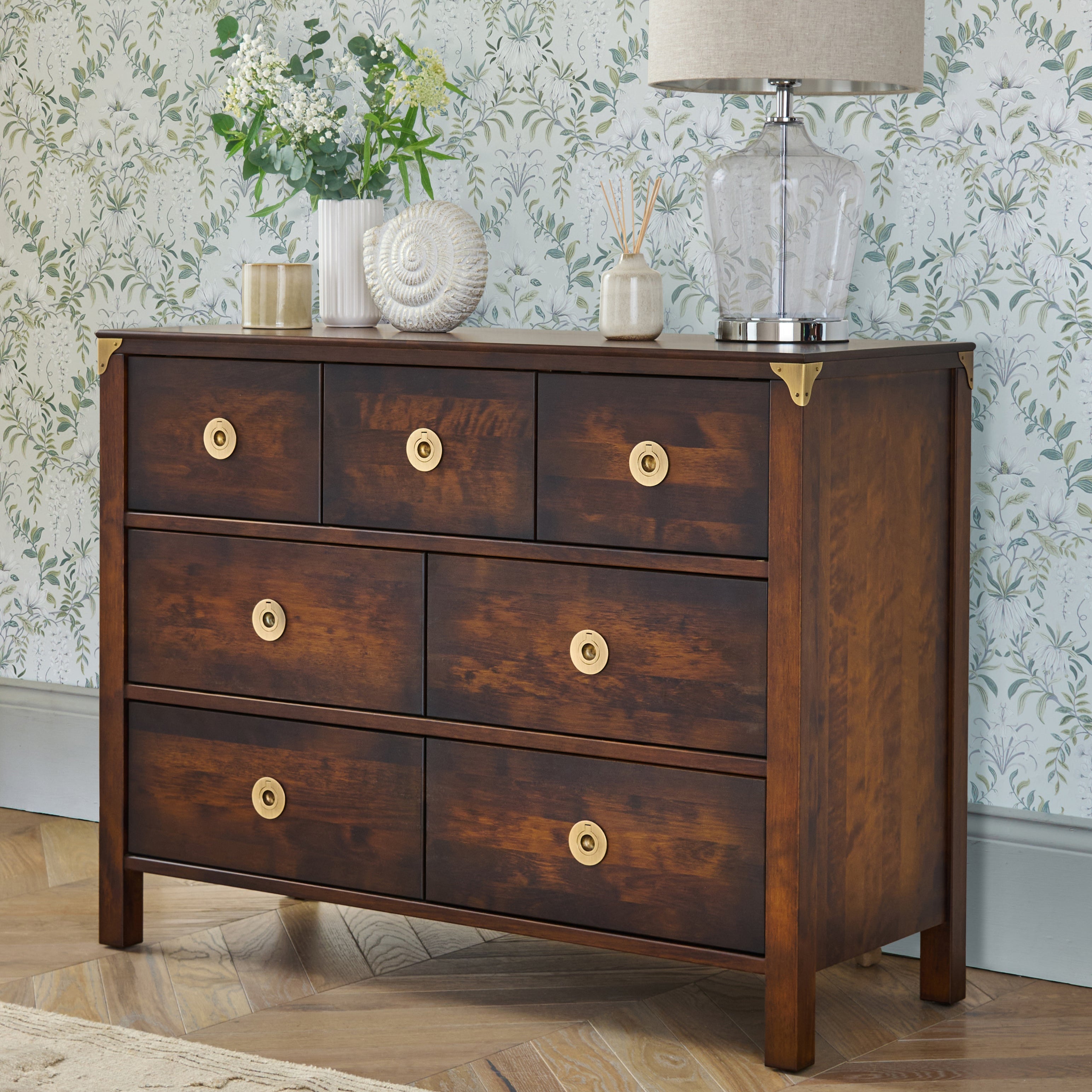 Laura Ashley 7-Drawer Dark Chestnut Chest of Drawers