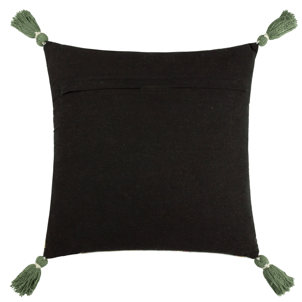 WYLDER Midnight Jungle Cushion Noir Square Pillow Case, 100% Cotton, 50cm x 50cm, Choice of 4 Fillings - Regina Luxury Interiors