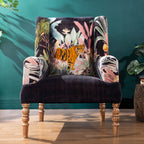 WYLDER Midnight Jungle Chair Noir in 100% Cotton Velvet (LAST ONE!) - Regina Luxury Interiors