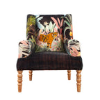 WYLDER Midnight Jungle Chair Noir in 100% Cotton Velvet (LAST ONE!) - Regina Luxury Interiors