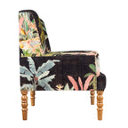 WYLDER Midnight Jungle Chair Noir in 100% Cotton Velvet (LAST ONE!) - Regina Luxury Interiors