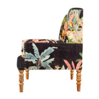 WYLDER Midnight Jungle Chair Noir in 100% Cotton Velvet (LAST ONE!) - Regina Luxury Interiors