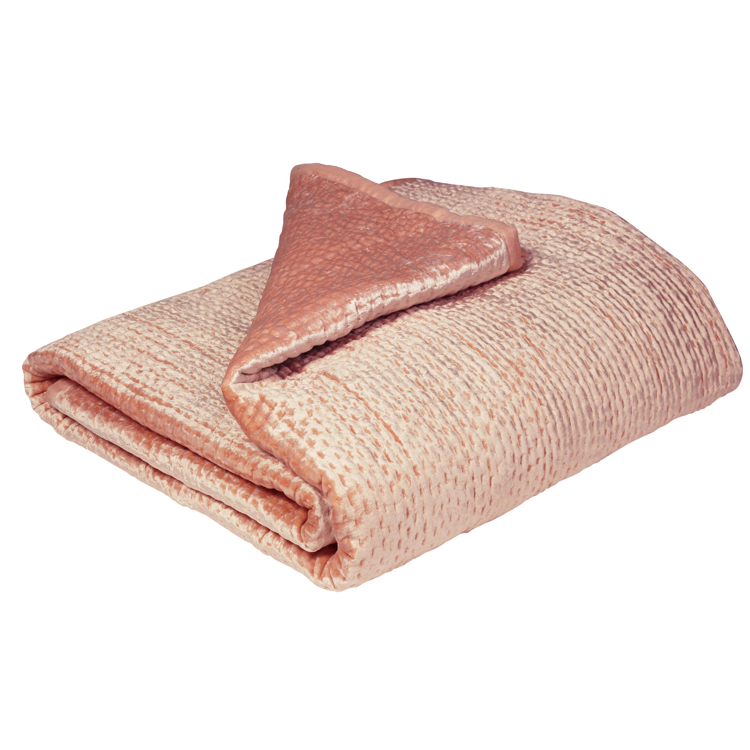 PAOLETTI Brooklands Quilted Bedspread with Linen Edge, Blush 3