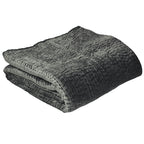 PAOLETTI Brooklands Quilted Bedspread with Linen Edge, Graphite 1