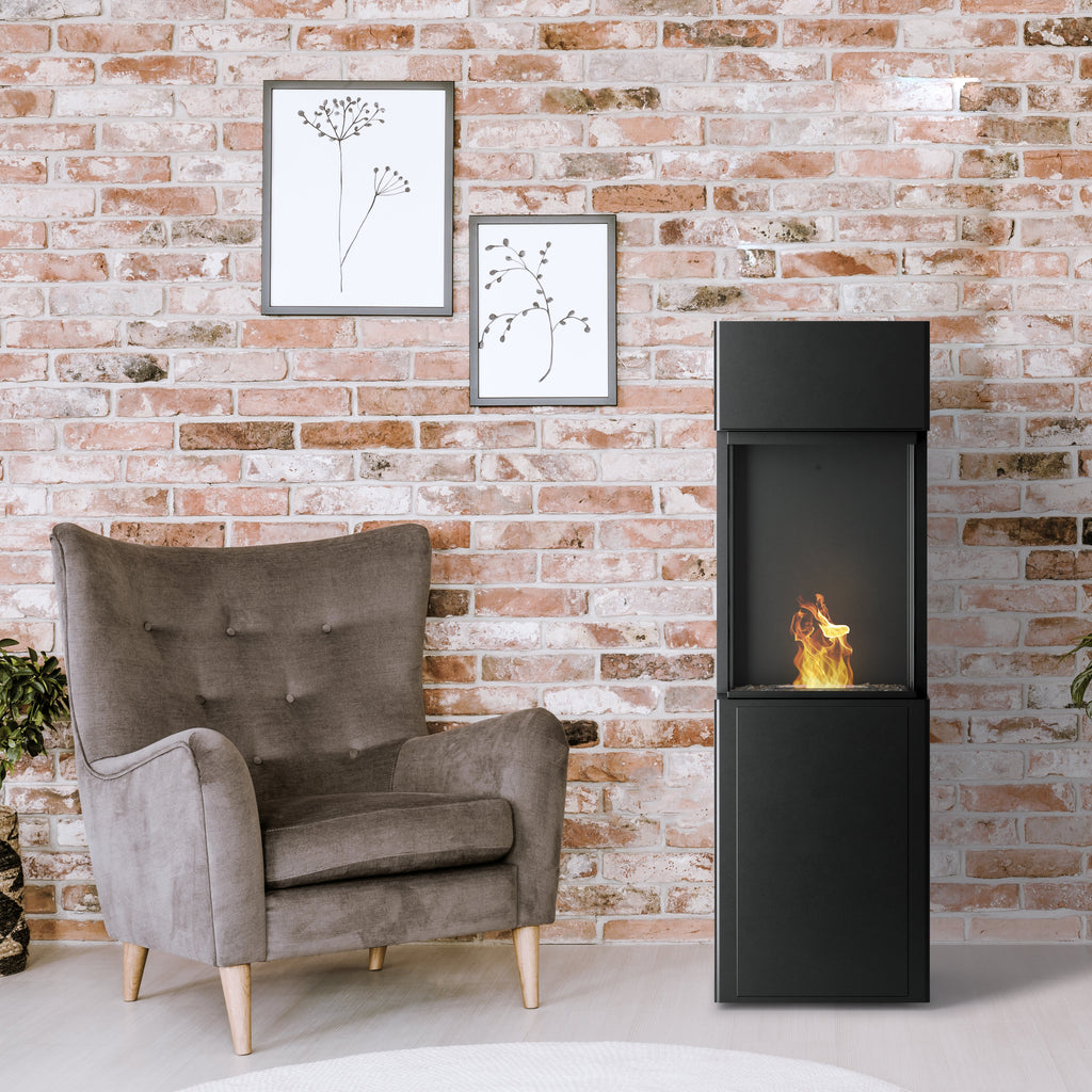PLANIKA Arcticon | Automatic Bioethanol Net Zero Indoor Fireplace | BEV® Technology | Black 