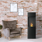 PLANIKA Arcticon | Automatic Bioethanol Net Zero Indoor Fireplace | BEV® Technology | Black 