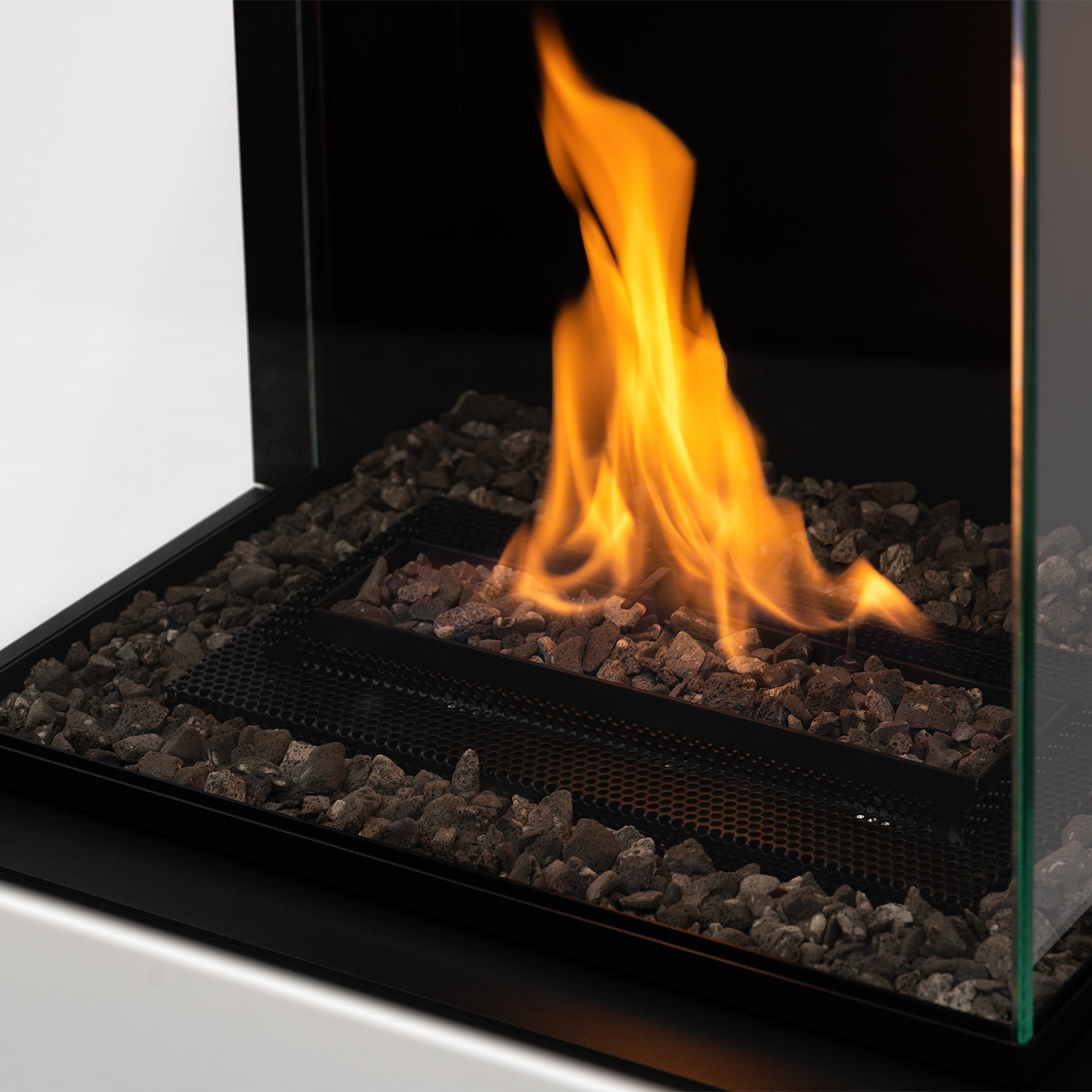 PLANIKA Arcticon | Automatic Bioethanol Net Zero Indoor Fireplace | BEV® Technology | Remote Controlled |White