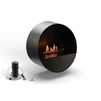 PLANIKA Bubble | Automatic Bioethanol Net Zero Wall & Freestanding Fire | BEV® Technology | Remote Controlled | Black