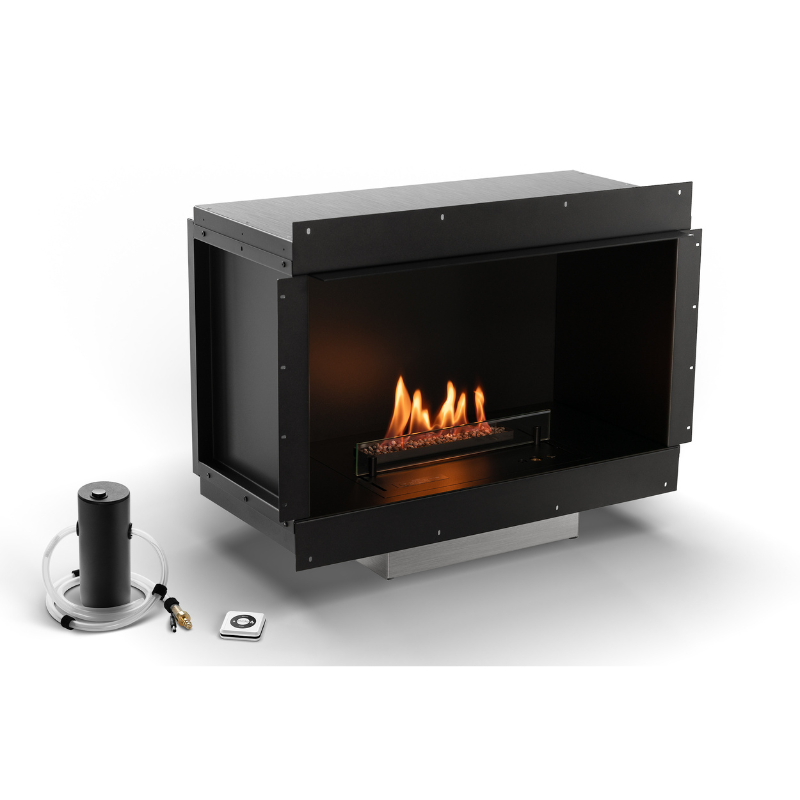 PLANIKA Senso | Automatic Bioethanol Net Zero Fireplace | BEV® Technology | Remote Controlled | Black